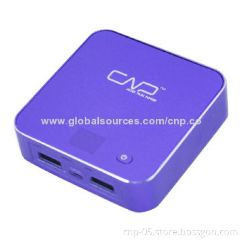 6,600mAh Mobile Phone Battery Charger with Aluminum Housing, Built-in Power Indicator